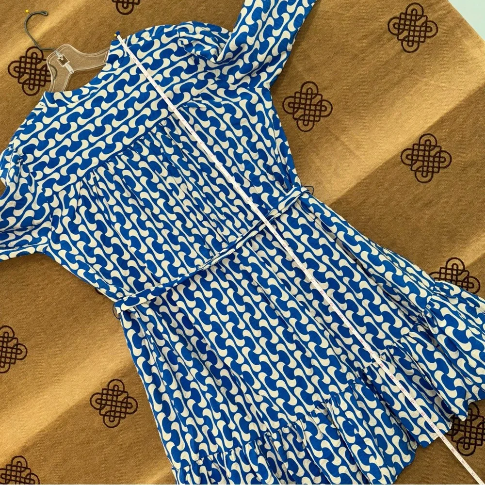 Zara Blue/White Geometric Belted Mini Dress Size XS
Excellent Condition - Picture 16 of 16